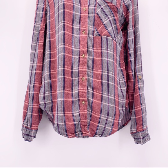Lucky Brand Thick Flannel Button Down Shirt Sz XS - Picture 3 of 8